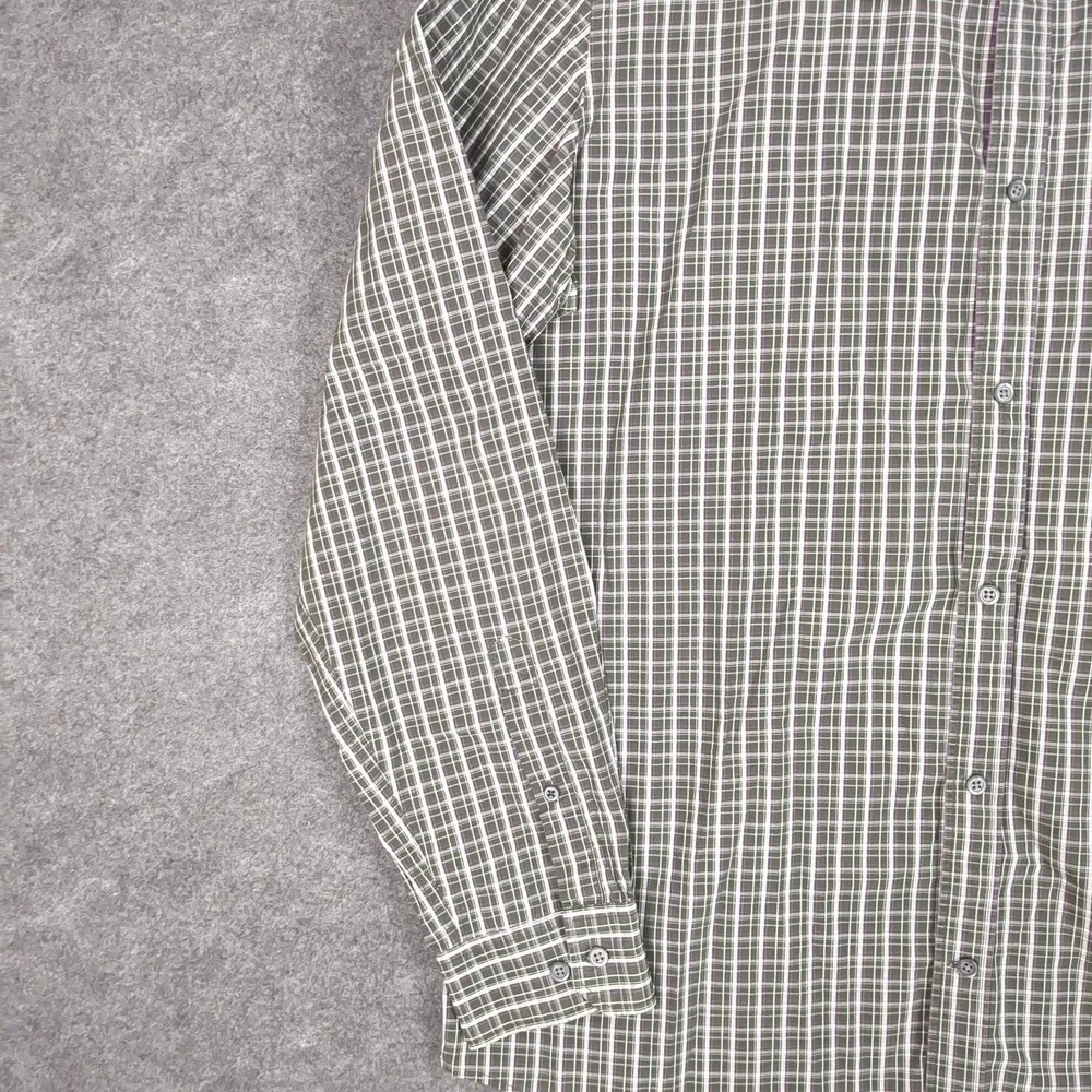 Banana Republic Men XXL Tall Soft Wash Tailored Slim Fit Plaid Button Down Shirt